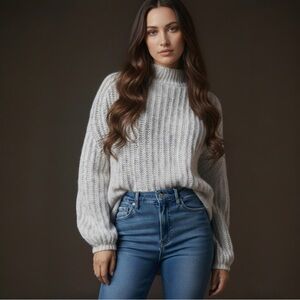 Pilcro Longline Cable Tunic Sweater